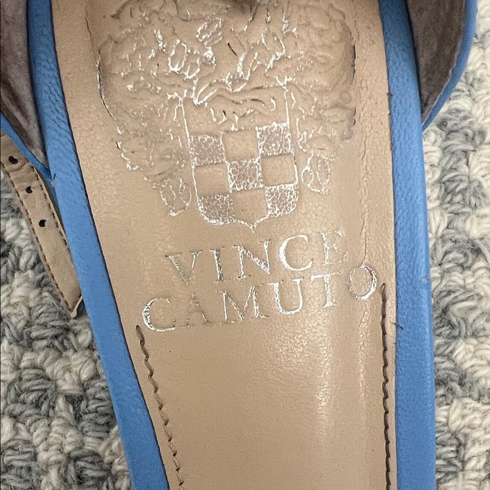 Vince Camuto Sky Blue Heeled Sandals - Picture 2 of 4